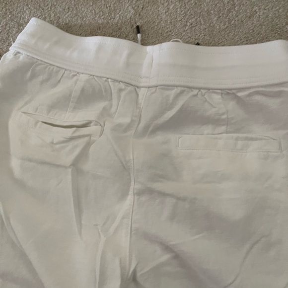 NWOT Gap White Linen Joggers - Picture 5 of 8